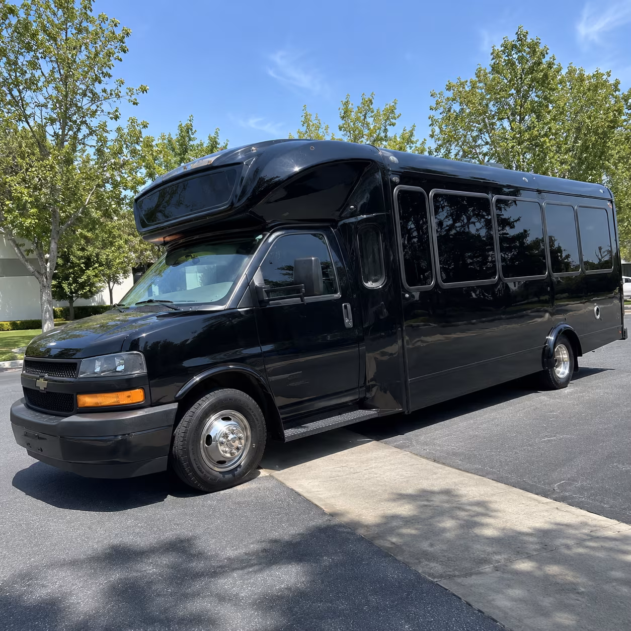 Passenger watching the Baltimore scenery during a regional party bus road trip