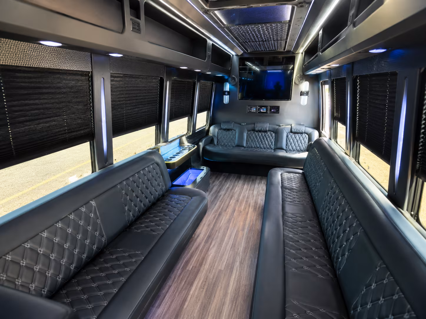 Baltimore Birthday, Sweet 16, & Quinceañera Transportation party bus exterior