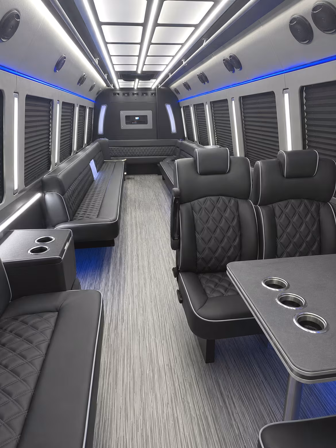 Baltimore Concert & Music Festival Transportation party bus interior
